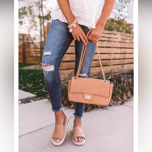 FAUX LEATHER SANDAL IN NUDE Size 8.5 - Picture 8 of 11